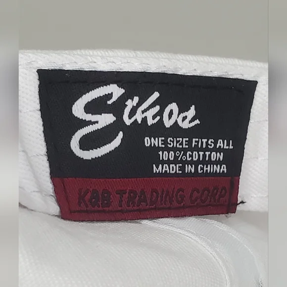 Ethos KB One Size White Cap W/ Tiffany & Co. Embroidered Logo Adjustable Strap - Picture 8 of 9